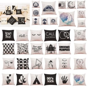 Home Decor Cushion Cover Black And White Style Throw Pillowcase Pillow Covers   112833201369